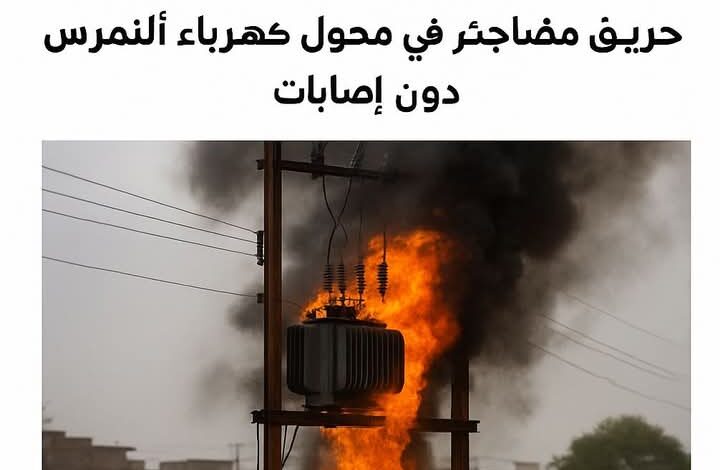 اندلاع حريق في محول كهرباء بمنطقة أبو النمرس