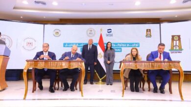  توقيع 5 بروتوكولات تعاون بين التضامن ومحافظة الوادى الجديد لإقامة مشروعات تنموية
