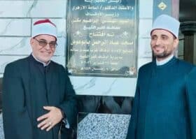 مدير أوقاف غرب سيدي سالم بكفر الشيخ .. يفتتح مسجد عباد الرحمن بقرية أبو عوض