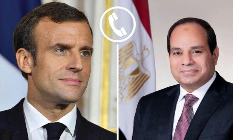 السيسي وماكرون يبحثان هاتفيًا تطورات الأوضاع الإقليمية في الشرق الأوسط