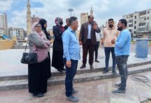 رئيس مدينة دسوق .. يتابع ميدانياً تطوير الميدان الإبراهيمي