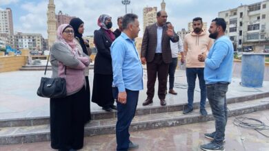 رئيس مدينة دسوق .. يتابع ميدانياً تطوير الميدان الإبراهيمي
