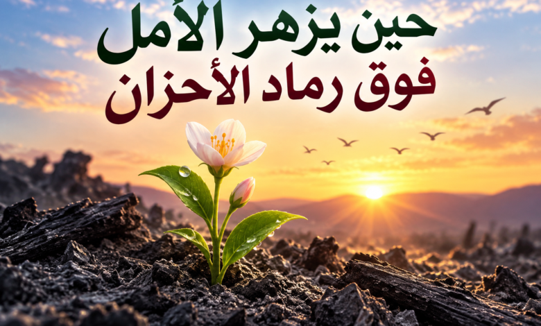 حين يزهر الأمل فوق رماد الأحزان